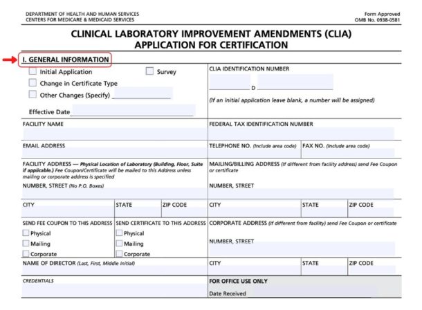 How To Apply For A CLIA Certificate Filling Out CMS 116 Lighthouse 